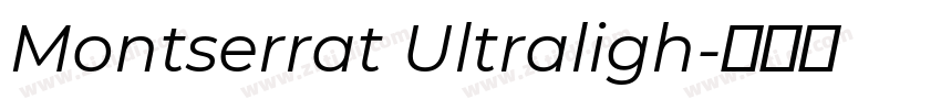 Montserrat Ultraligh字体转换
